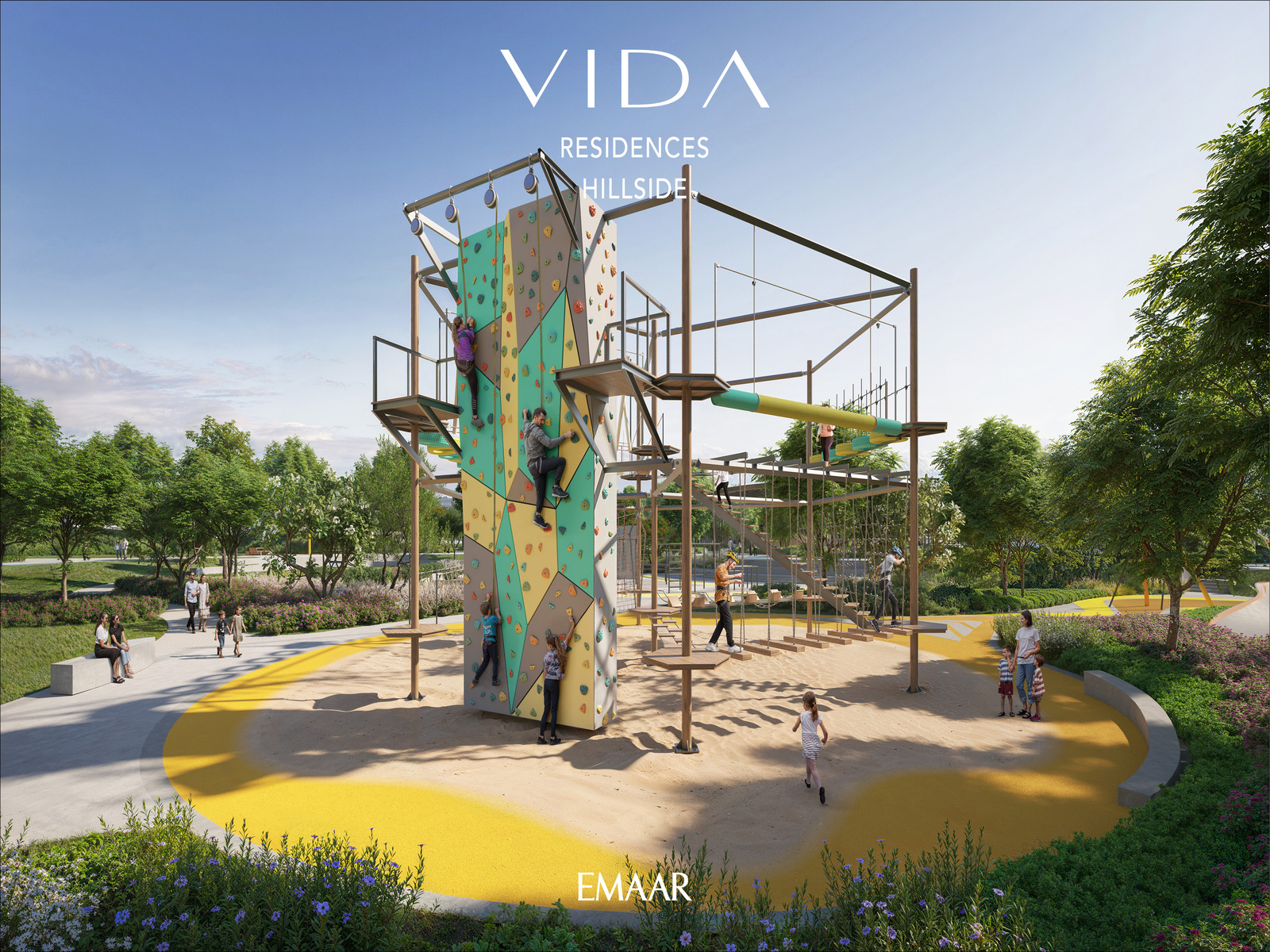 an artist's rendering of a children's play area